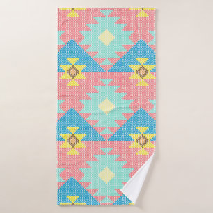 Geometric seamless pattern design, home decor ide bath towel