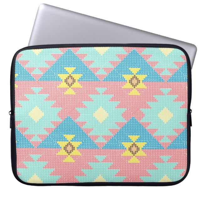 Geometric seamless pattern design,  home decor ide laptop sleeve (Front)