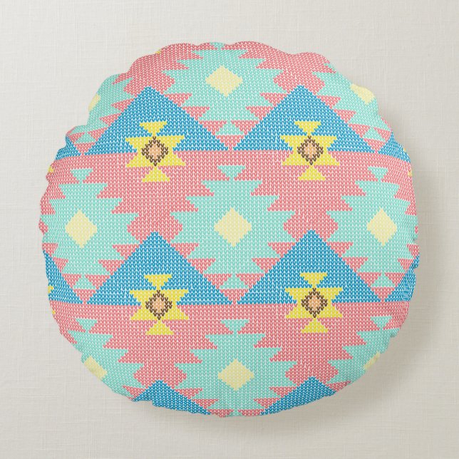 Geometric seamless pattern design,  home decor ide round cushion (Front)