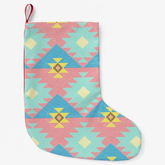 Geometric seamless pattern design,  home decor ide small christmas stocking (Front)