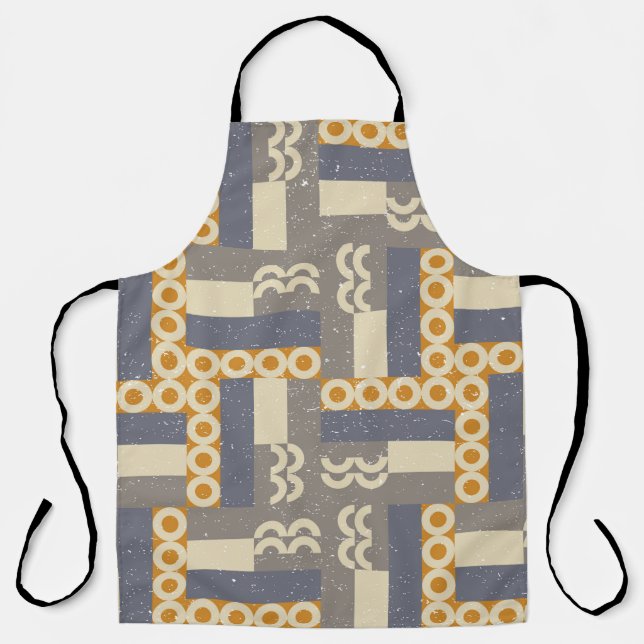 Geometric seamless pattern in retro style . Modern Apron (Front)