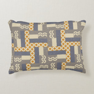 Geometric seamless pattern in retro style . Modern Decorative Cushion