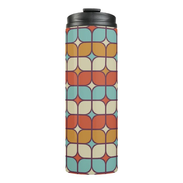 Geometric seamless pattern, vintage style. thermal tumbler (Front)