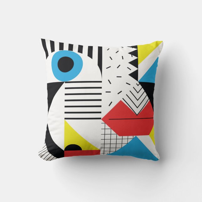 Geometric seamless pattern with abstract shapes cushion (Front)