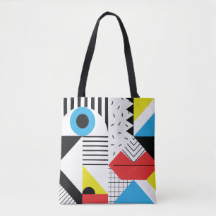Geometric seamless pattern with abstract shapes tote bag