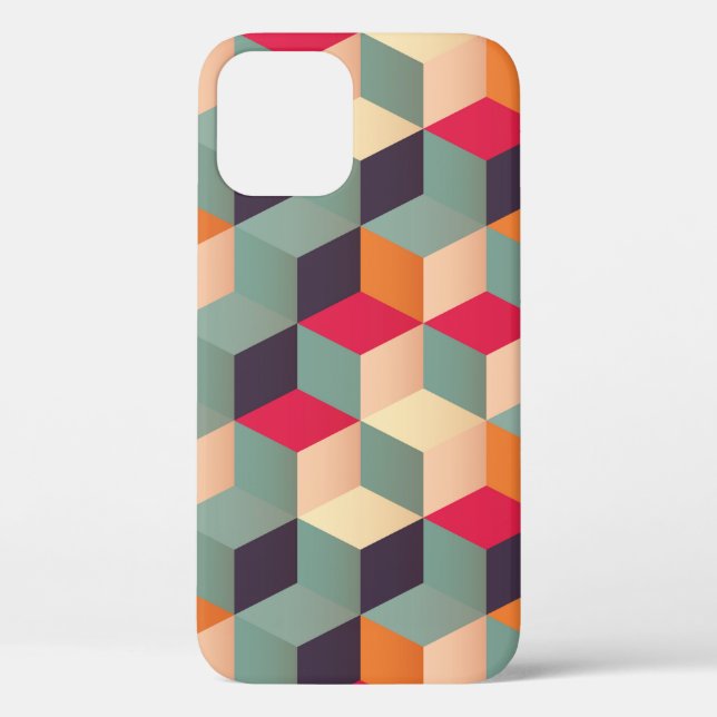 Geometric seamless pattern with colourful squares  Case-Mate iPhone case (Back)