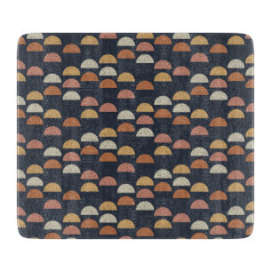 Geometric Semi Circle Pattern Cutting Board