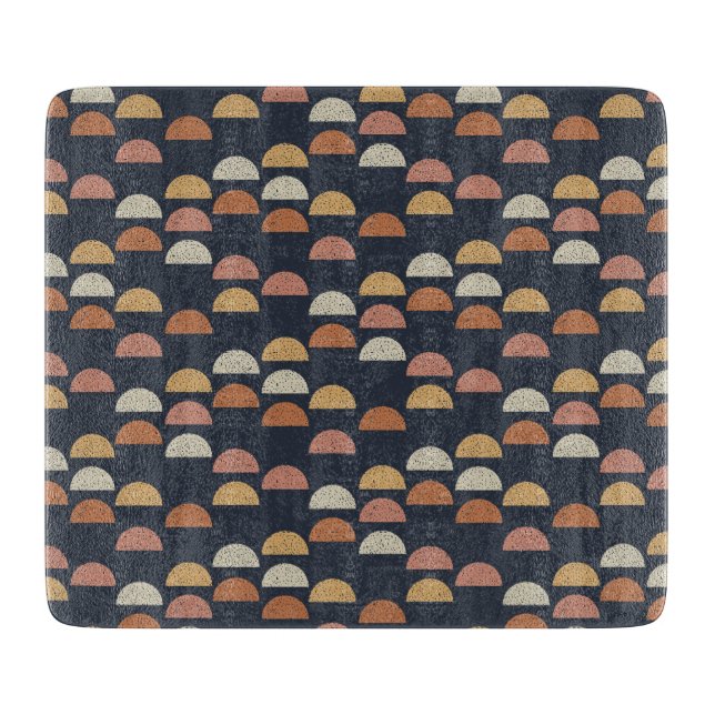 Geometric Semi Circle Pattern Cutting Board (Front)