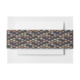 Geometric Semi Circle Pattern Invitation Belly Band