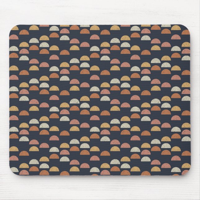 Geometric Semi Circle Pattern Mouse Mat (Front)