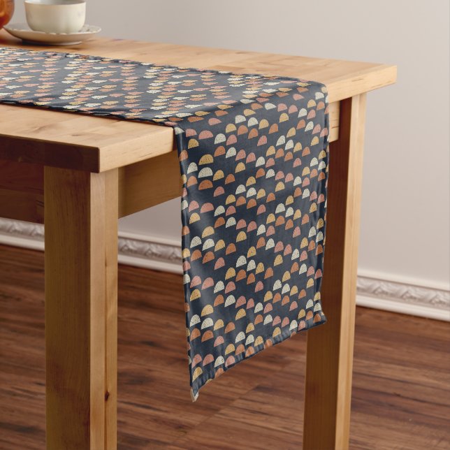 Geometric Semi Circle Pattern Short Table Runner (In Situ)