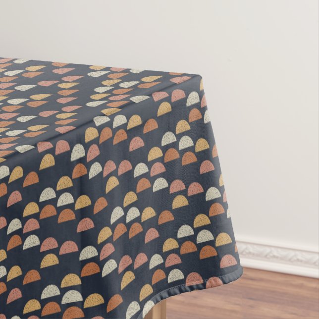 Geometric Semi Circle Pattern Tablecloth (In Situ)