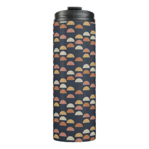 Geometric Semi Circle Pattern Thermal Tumbler