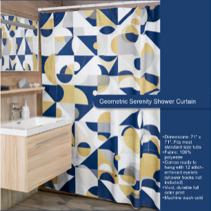 Geometric Serenity Shower Curtain