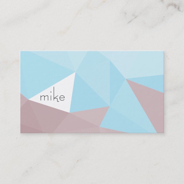 Geometric shades (light blue brown) business card (Front)
