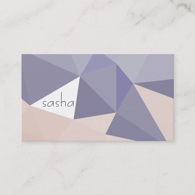 Geometric shades (pink purple) business card (Front)