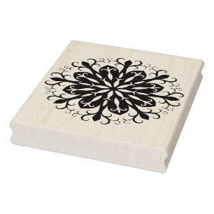 Geometric shape filigree pattern art stamp