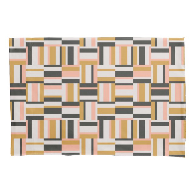 Geometric Shape Pattern Pillowcase (Front-Left)