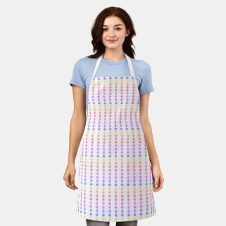 geometric shape print apron