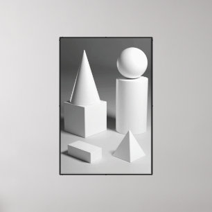 Geometric Shape Shading Canvas Print