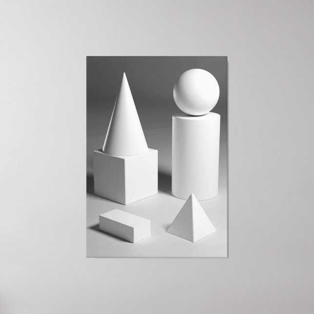 Geometric Shape Shading Canvas Print (Front)