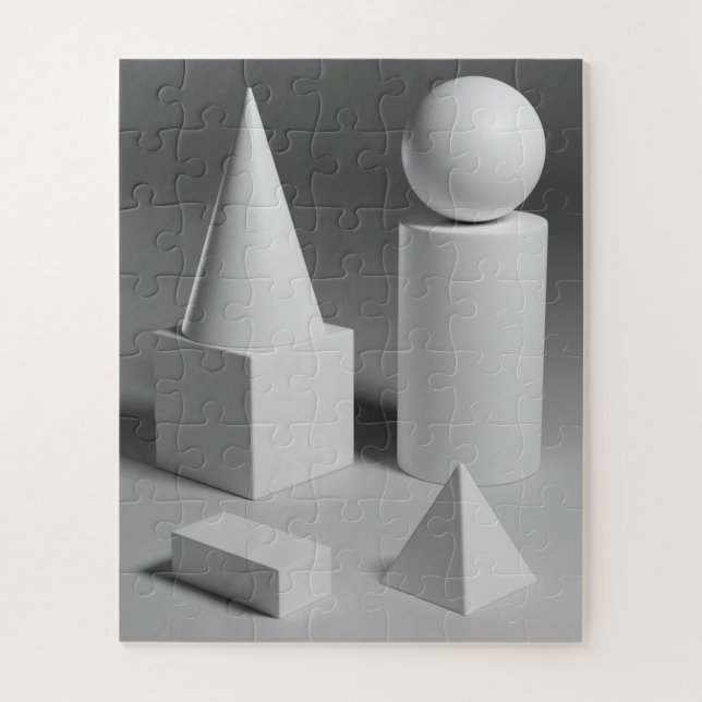 Geometric Shape Shading Jigsaw Puzzle (Vertical)