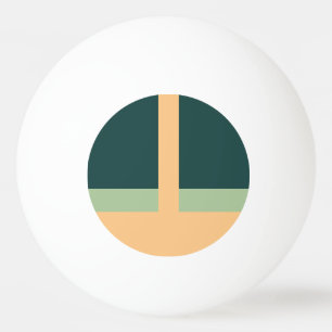 Geometric Shapes Abstract Art Green Apricot Colors Ping Pong Ball
