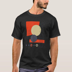 Geometric Shapes Abstract Modern Vintage Colour T-Shirt