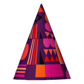 Geometric Shapes Abstract Seamless Pattern. Party Hat