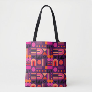 Geometric Shapes Abstract Seamless Pattern. Tote Bag