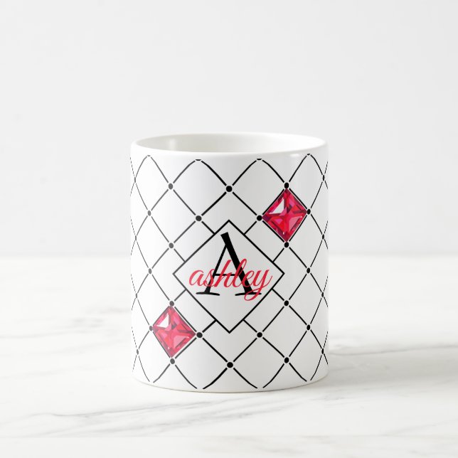 Geometric Shapes And Diamonds Coffee Mug (Center)