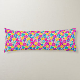 Geometric Shapes and Lines in Vibrant Colour Body Cushion
