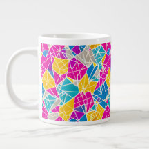Geometric Shapes and Lines in Vibrant Colour