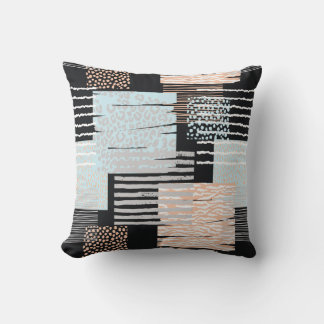 Geometric shapes and stripes cushion