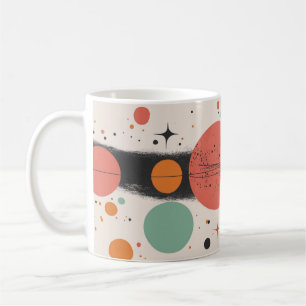 Geometric Shapes and Vibrant Colors Wall Art Print Coffee Mug