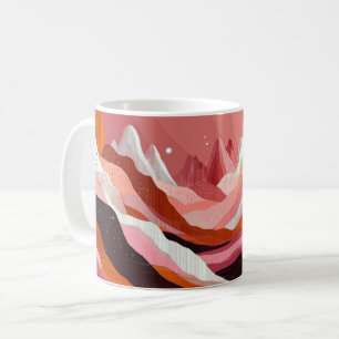 Geometric Shapes and Vibrant Colors Wall Art Print Coffee Mug