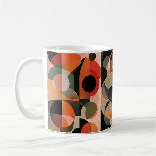 Geometric Shapes and Vibrant Colors Wall Art Print Coffee Mug