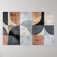 Geometric shapes background in neutral shades