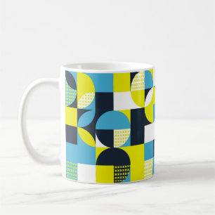 Geometric shapes, colourful abstract background. coffee mug