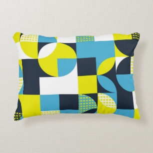 Geometric shapes, colourful abstract background. decorative cushion