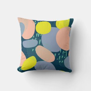 Geometric Shapes: Colourful Memphis Style Cushion