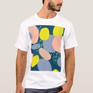 Geometric Shapes: Colourful Memphis Style T-Shirt