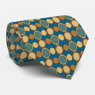 Geometric Shapes Colourful Mid Century Modern Tie