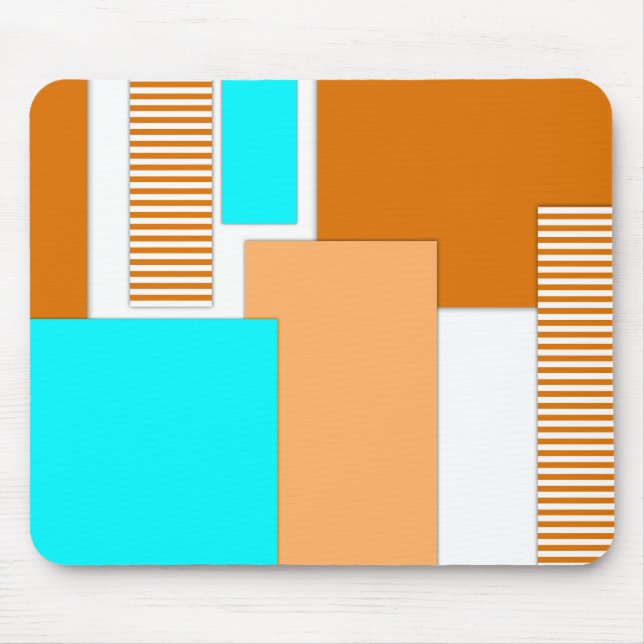 Geometric shapes cut out of paper mouse mat (Front)