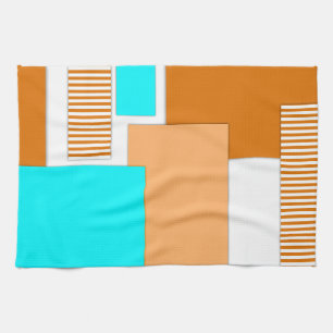 Geometric shapes cut out of paper tea towel