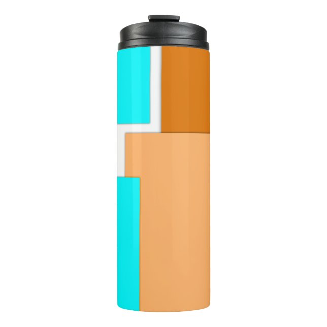 Geometric shapes cut out of paper thermal tumbler (Front)