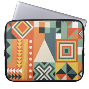 Geometric shapes, flat simple background. laptop sleeve