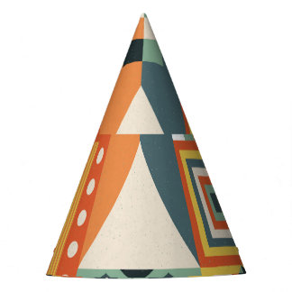 Geometric shapes, flat simple background. party hat