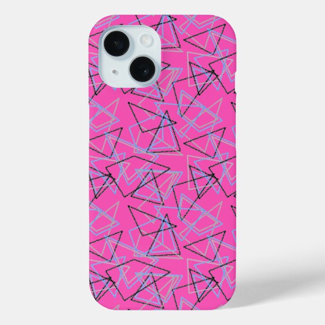 Geometric shapes in chalk on white  Case-Mate iPhone case (Back)