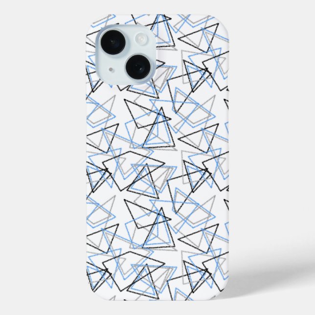 Geometric shapes in chalk on white  Case-Mate iPhone case (Back)